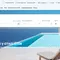Coral Travel Ukraine home page with a package tour search form over a sea view pool