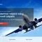 Hamalia website home page with an airliner in a blue sky and the air ticket service banner